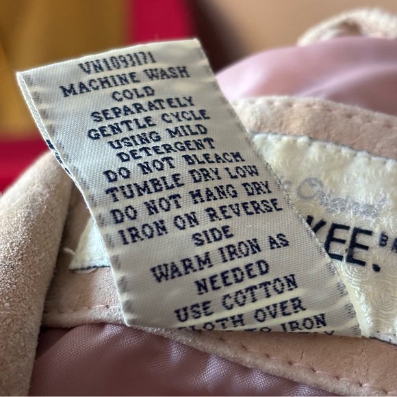 Vintage Tan Suede Leather Jacket Size Medium Faded Distressed Cherokee - Picture 9 of 9